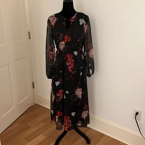 ONLY Black Midi Dress, Size 36